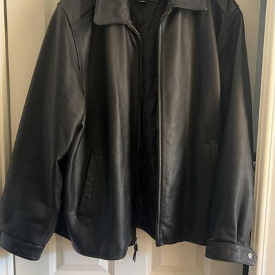 XL Tall Mens Leather Coat