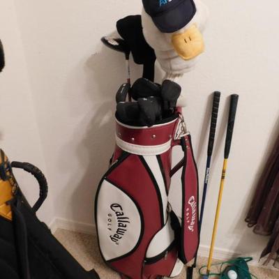 Calloway X-20 full set, graphite shaft, including woods, 3-9, SW, PW
