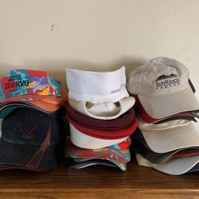 Collection Of Baseball Caps, Sailor hats, And Misc