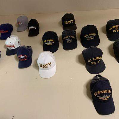 Navy And Broncos Baseball Caps