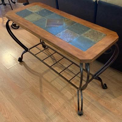 Wood And Tile Table