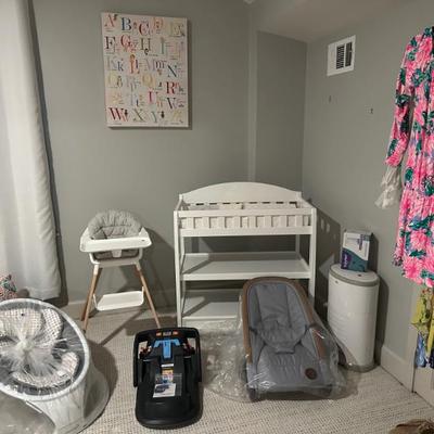 Baby Changing Table, Large amount of baby items