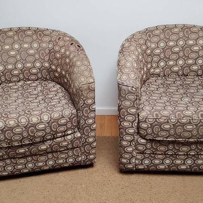 (2) Swivel Accent Chairs