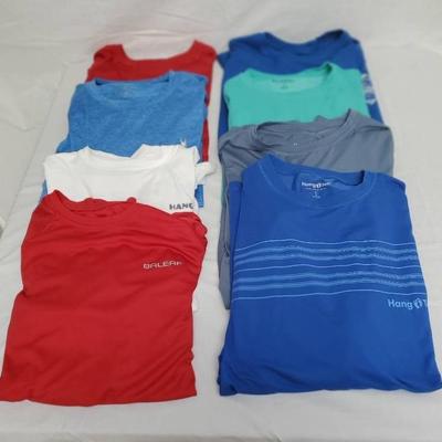 (8) Men's Long Sleeve Shirts- Hang Ten, Spyder, Baleaf