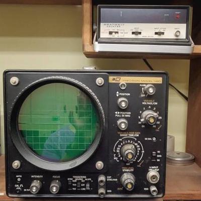 B & K Precision Oscilloscope and Heathkit Counter