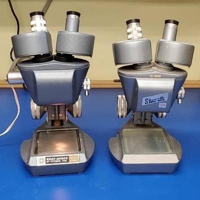 (2) Graf-APSCO Steri-ette Microscopes