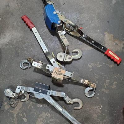 (3) Come Alongs and Metal Chains