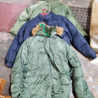 (3) Heavy Coats- Gap, Knox Army