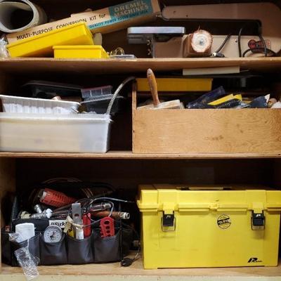Handyman Mystery Lot- Dremel Machine, Plumbing Supplies & More