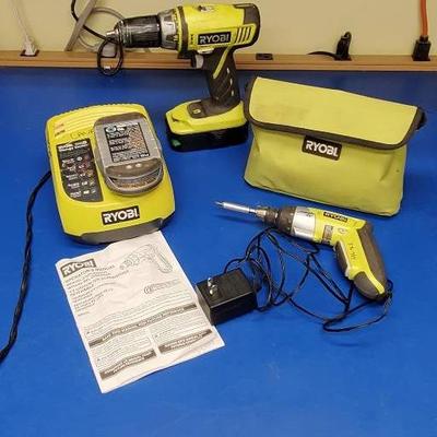 (2) Ryobi Screwdrivers 