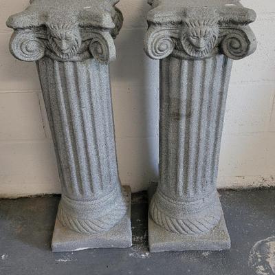 2 Decorative Plaster Pedestals