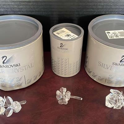 Swarovski Crystal Roses And Four-Leaf Clover