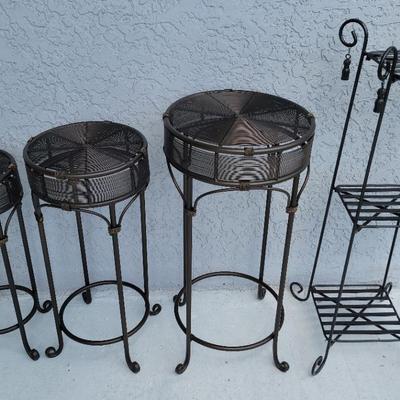 4 Metal Decorative Plant Stands