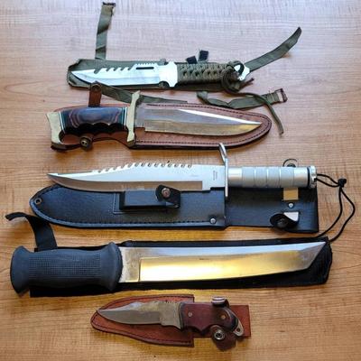5 Knives Lot, 3 Chipaway Cutlery & Stainless