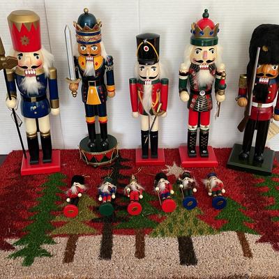 Nutcracker And Christmas Door Mat Lot