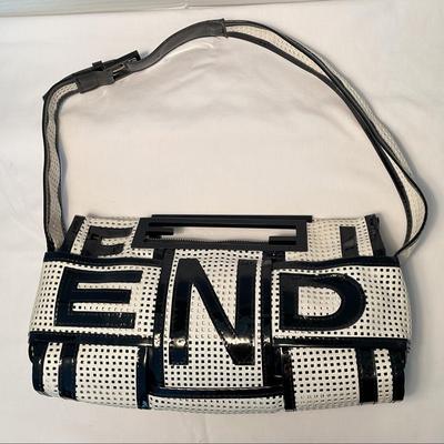 Black And White FENDI Handbag