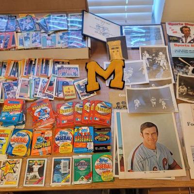 Collection of Sports Cards and Memorabilia Mostly Baseball 