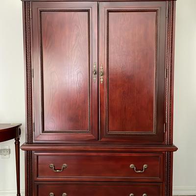 Large Cherry Color TV Armoire 