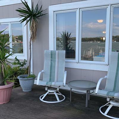 Patio Furniture With Potted Plants 