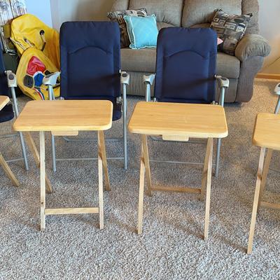 Picnic Time Folding Beach Chairs With Side Tables