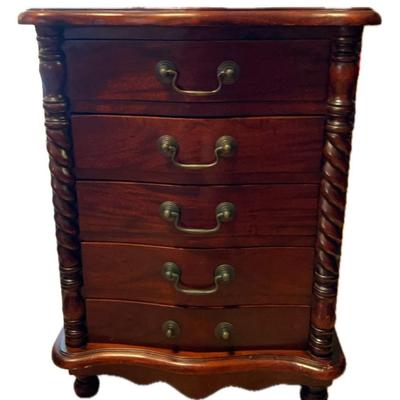 Intricate Solid Wood Nightstand Lot 2