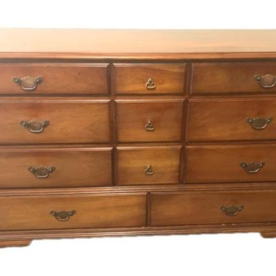 Vintage solid wood, chest of drawers With Wheels 