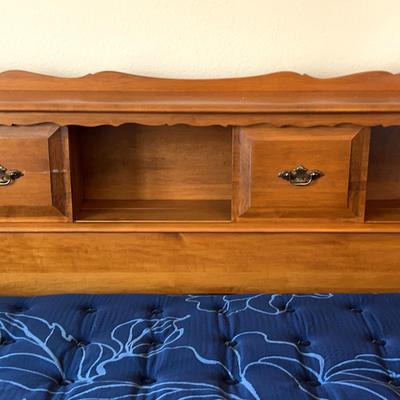 King Mid-Century, Modern Solid Wooden Headboard (mattress Not Included)