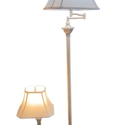 2 Classic style lamps for the home- 1 floor, 1 table lamp 
