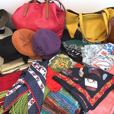 Handbags, Hats And Scarves Galore