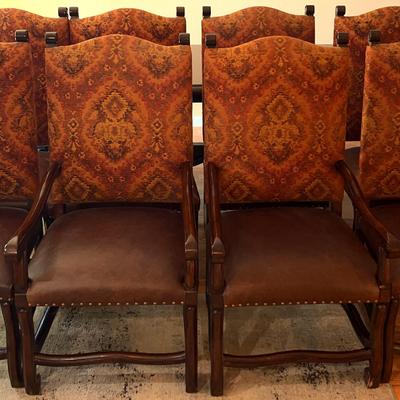 8 Leather And Custome Upolstery Dinning chairs 