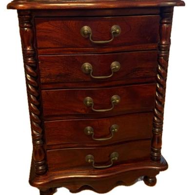 Intricate Solid Wood Nightstand Lot1