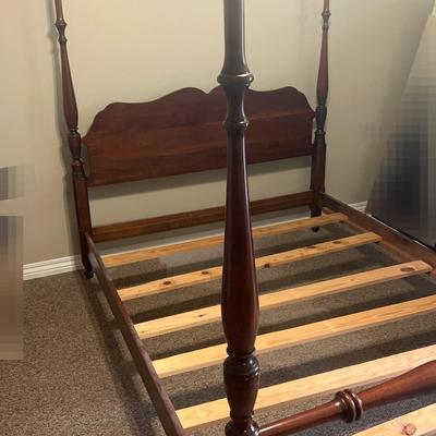 Vintage Queen Solid Wood 4 Post Bedframe