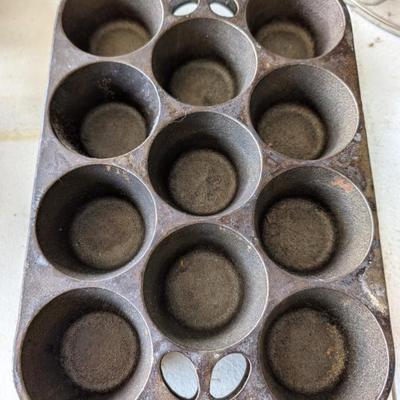 Vintage cast iron muffin