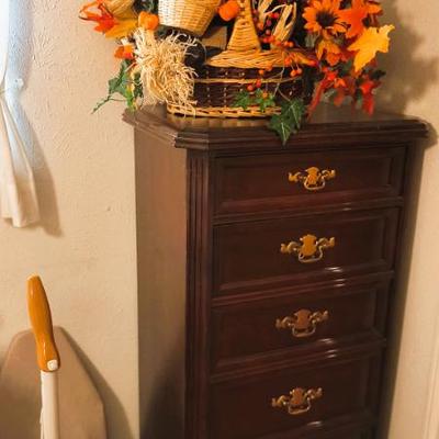 Bassett solid wood highboy dresser