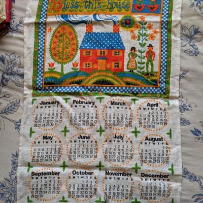 Vintage calendar kitchen towels