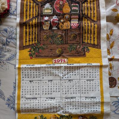 Vintage calendar kitchen towels