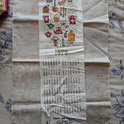 Vintage calendar kitchen towels