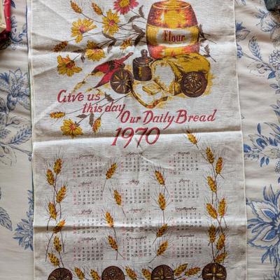 Vintage calendar kitchen towels