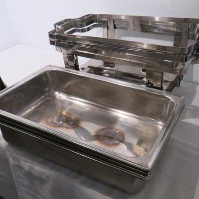 Sterno heated chafing pans