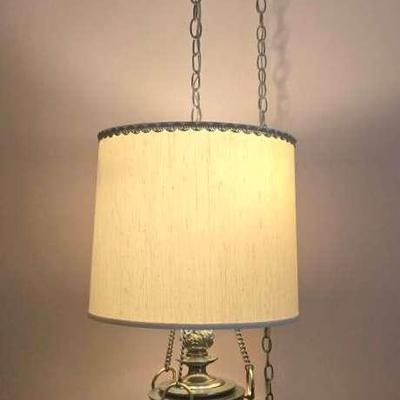 Vintage Mid-Century Stiffel Brass Flame Design Hanging Pendant Lamp #2