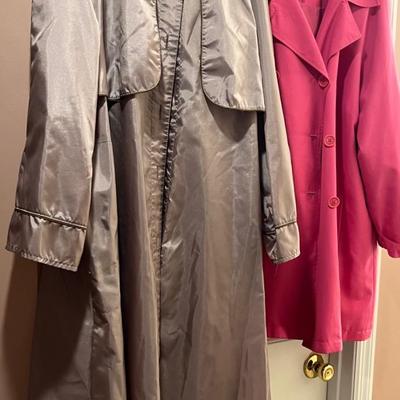 Cool Vintage Coats with Izod Hot Pink Swing Coat and Totes Metallic Nylon Trench