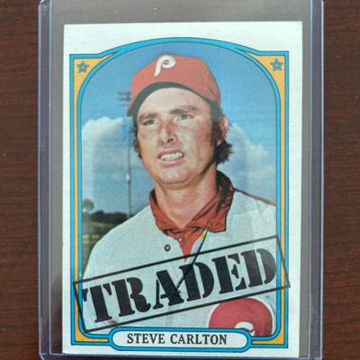 1972 Topps Traded Baseball Card. Steve Carlton. High Number Card 751