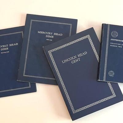 Whitman Coin Folders (4), Partially Filled