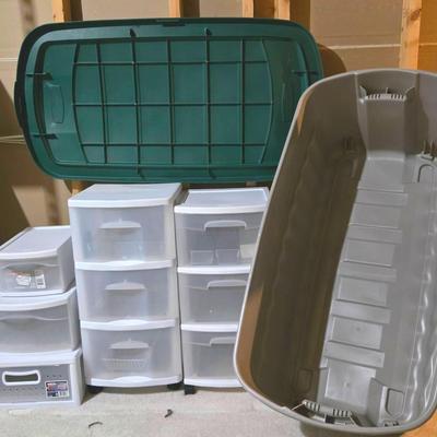 Rubbermaid Tough Tote, Sterilite Clearview Containers +
