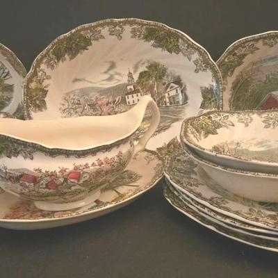 Vintage Johnson Brothers Friendly Village, Made In Ireland