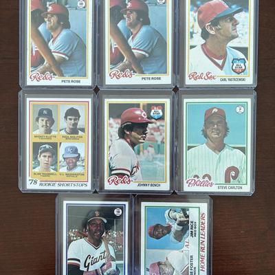1978 Topps Baseball Cards. Paul Molitor Rookie Card #707. Pete Rose, Yaz, Johnny Bench & More