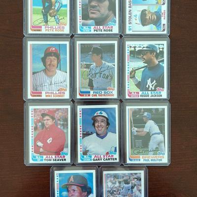 1982 Topps Baseball Cards. Pete Rose, Rickey Henderson, Mike Schmidt and More