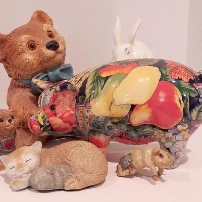 Decorative Tabletop Decor With Decoupage Pig