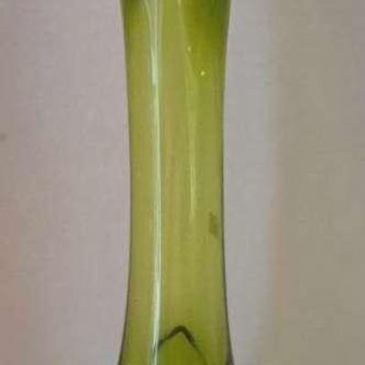 Mid Century Modern Swung Viking "Tundra" Green Vase