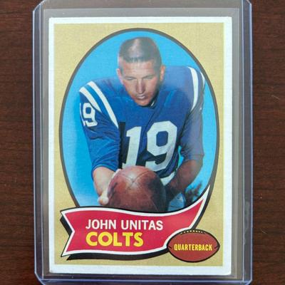 1970 Topps Football Card. John Unitas - Baltimore Colts. Card #180